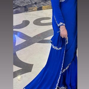 Pure silk embroidered Saree