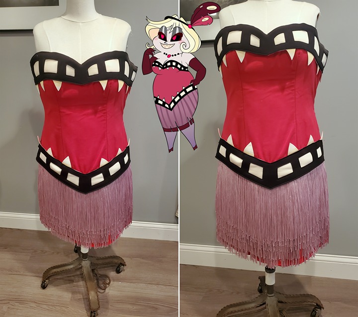 Mimzy Hazbin Hotel Cosplay Costume Flapper Dress Plus Size Used