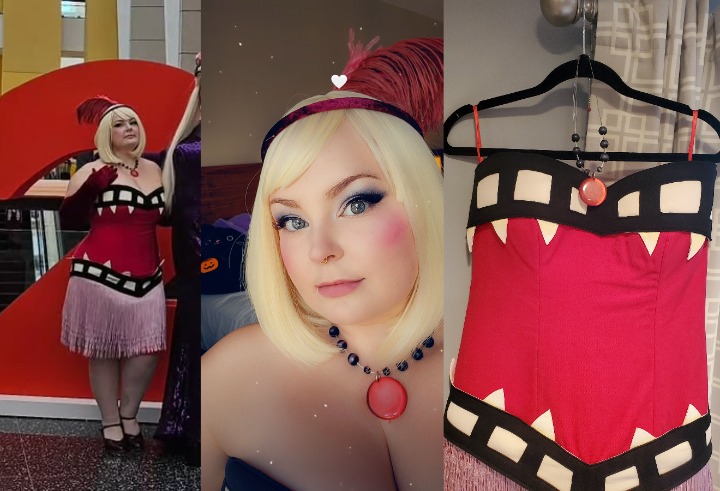 Mimzy Hazbin Hotel Cosplay Costume Flapper Dress Plus Size Used - Image 3