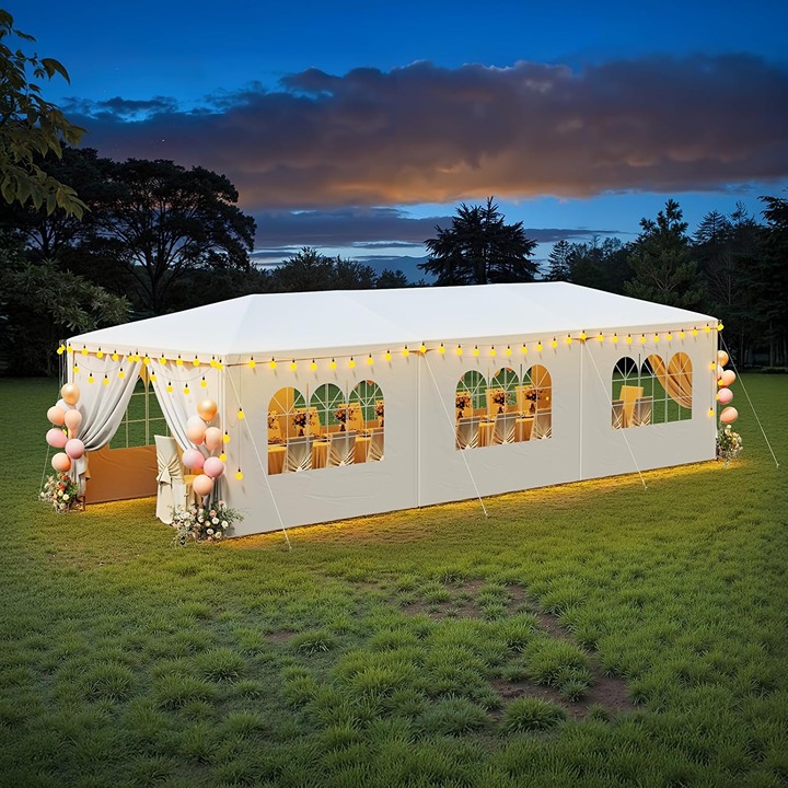 FREE SHIPPING - NEW 10x30 Outdoor Canopy Tent Gazebo Party Events w 8 Sides