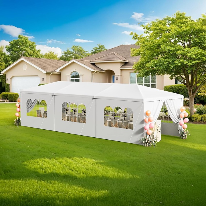 FREE SHIPPING - NEW 10x30 Outdoor Canopy Tent Gazebo Party Events w 8 Sides - Image 5