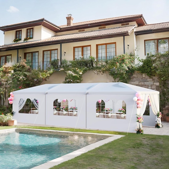 FREE SHIPPING - NEW 10x30 Outdoor Canopy Tent Gazebo Party Events w 8 Sides - Image 6