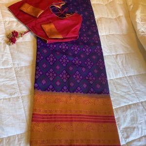 Pure silk patan Patola saree with stitched blouse