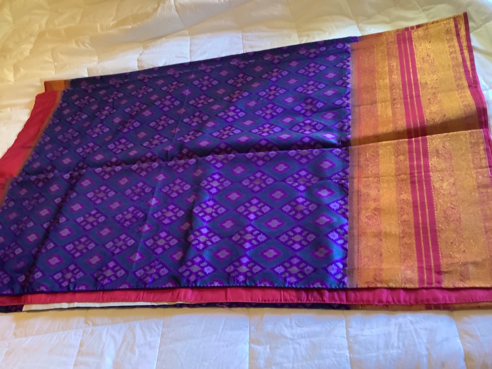 Pure silk patan Patola saree with stitched blouse - Image 3