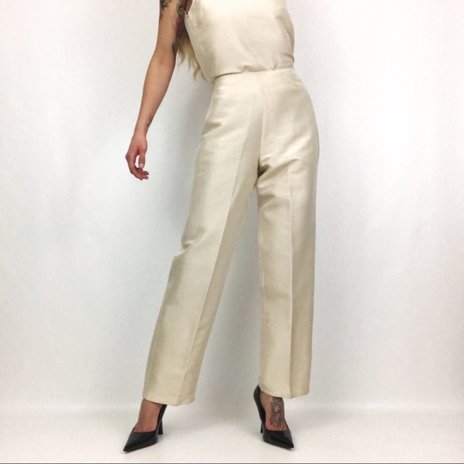 Vintage Pure Silk Pantsuit Coord Set - Image 4