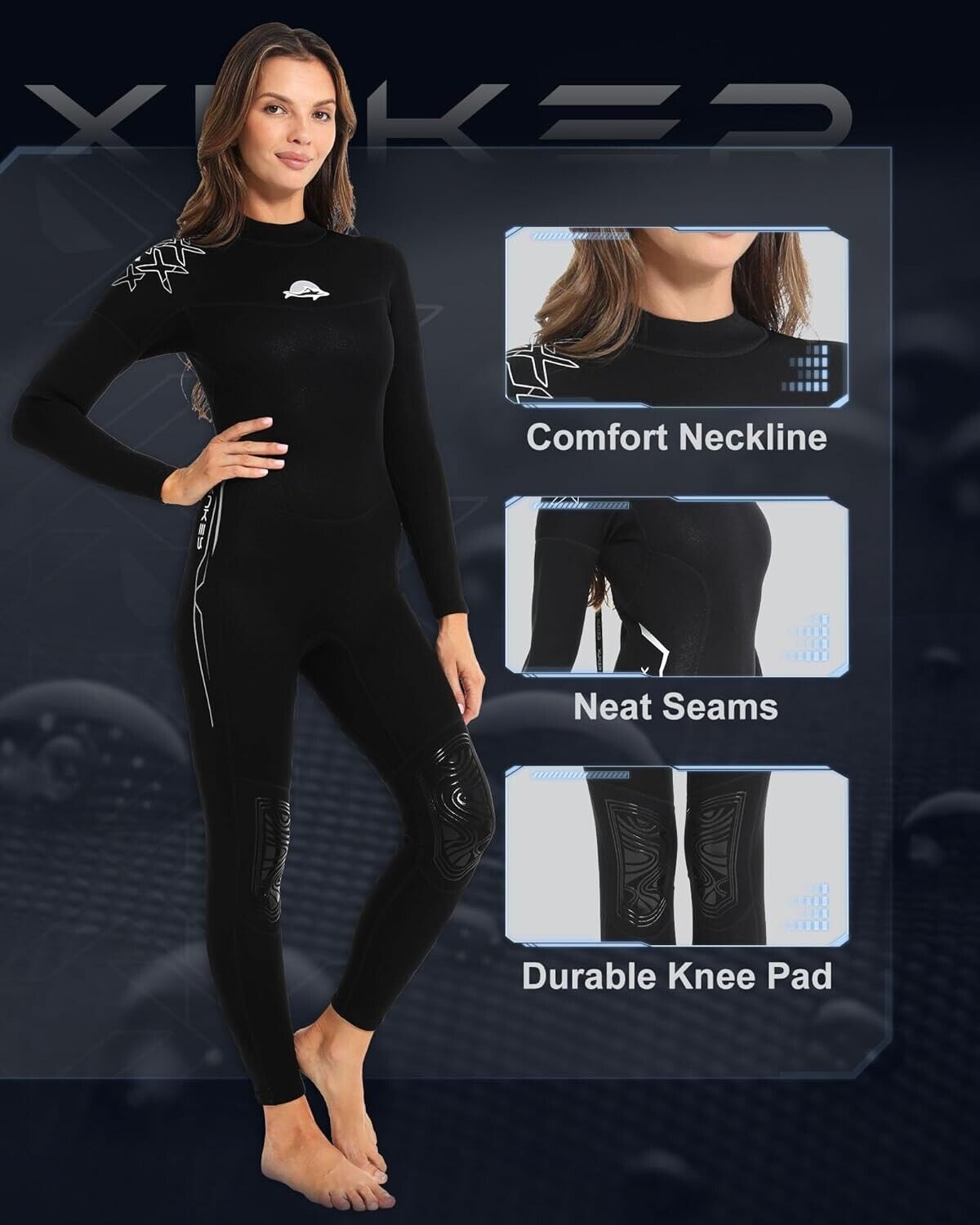 Unisex Men/Women 2MM Neoprene Wetsuit/Dive Suit with Back Zip - 3XL - Image 4