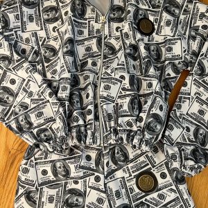 Alternative view of Custom money jogger style pants and sweatshirt 100 dollar outfit