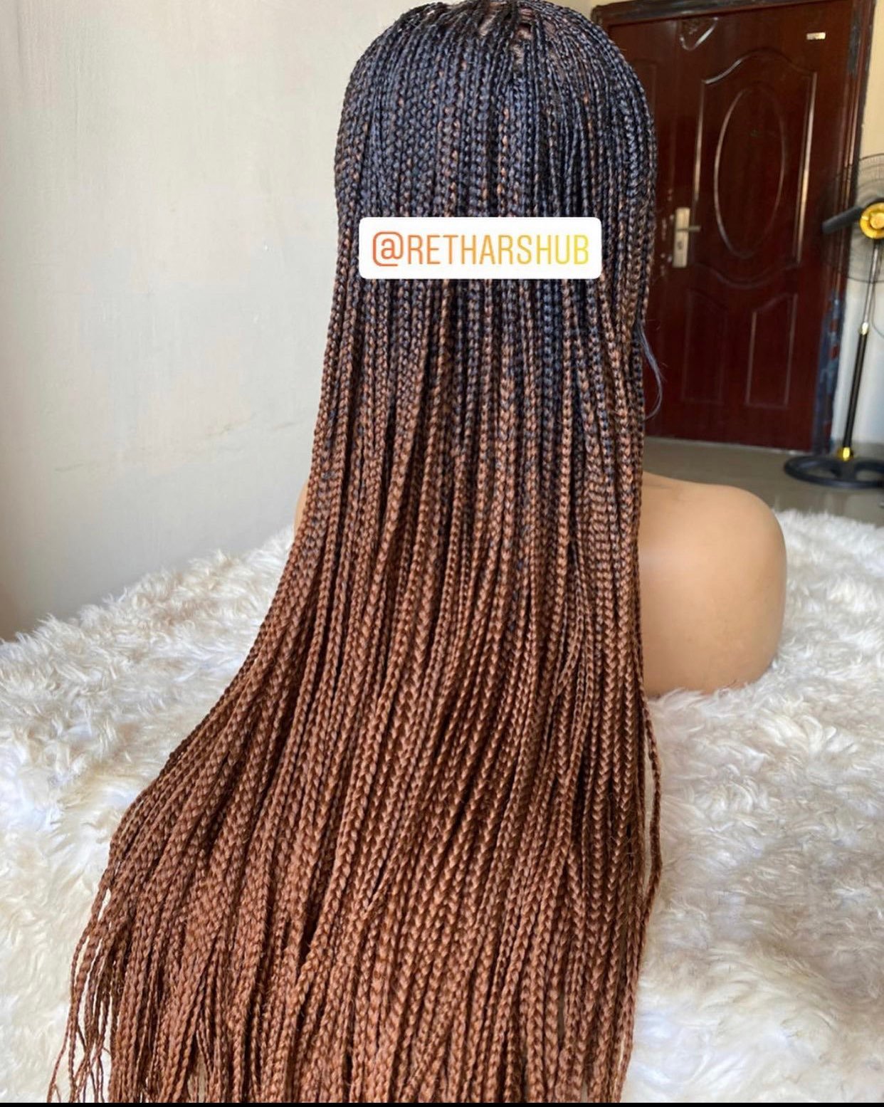 Knotless braided wig