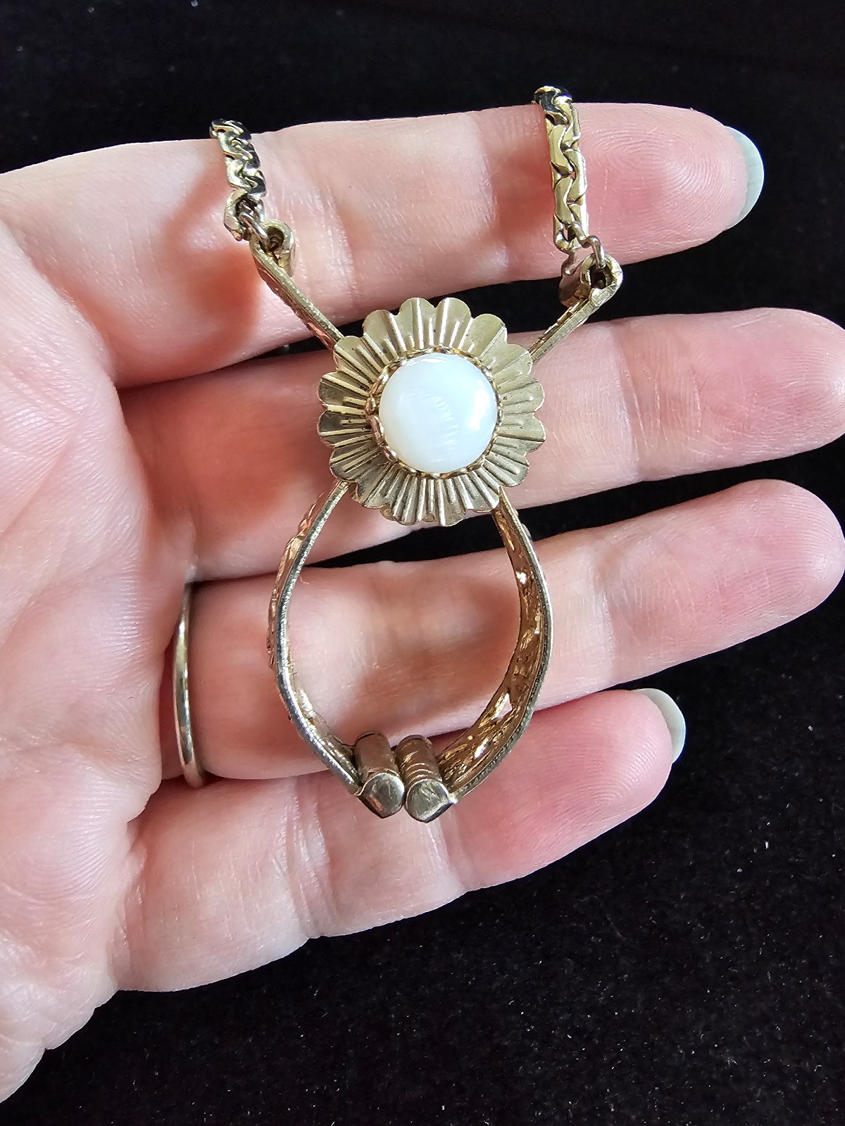 Vintage Rare Glove Clip Scarf Clip With Gemstone - Image 2